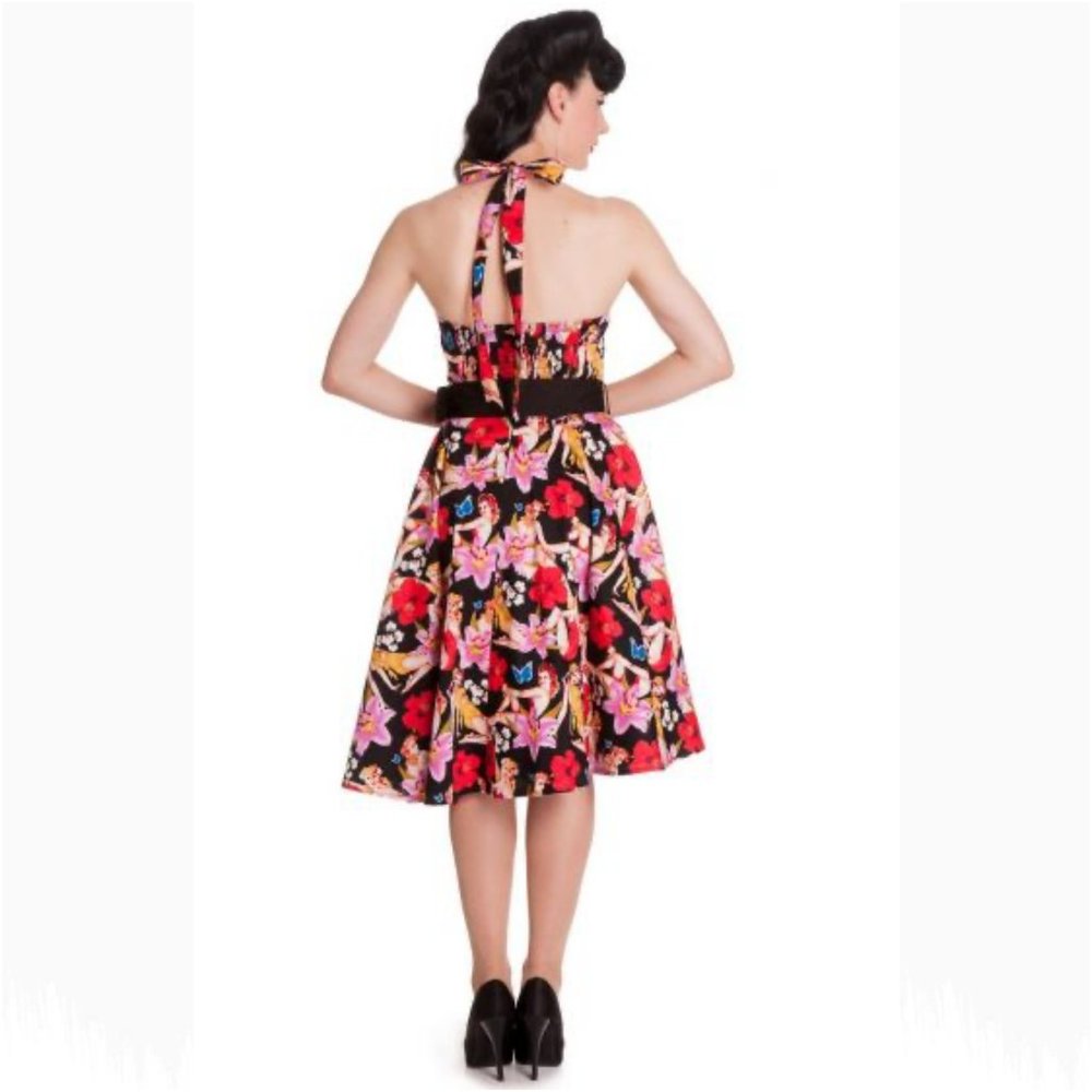 Hell Bunny Hawaii 50's Rockabilly Dress - Picture 10 of 10